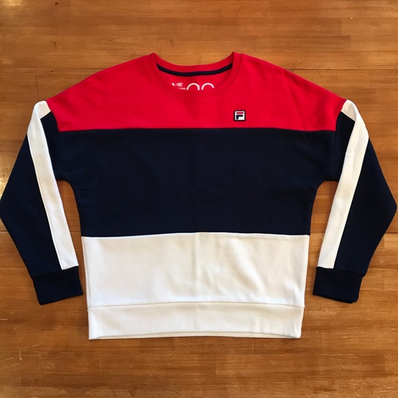 FILA Crewneck Colorblock Sweatshirt - Picture 1 of 9